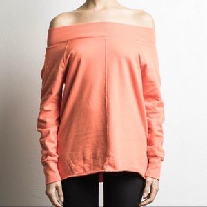 Small Orange Sweater Off Shoulder